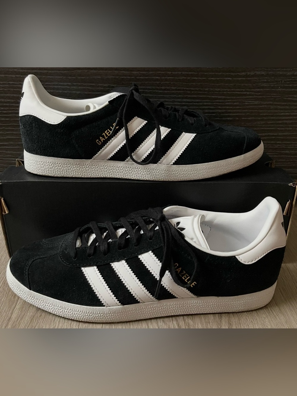 Adidas Gazelle Black & White Sneakers - Women’s 11 / Men’s 10